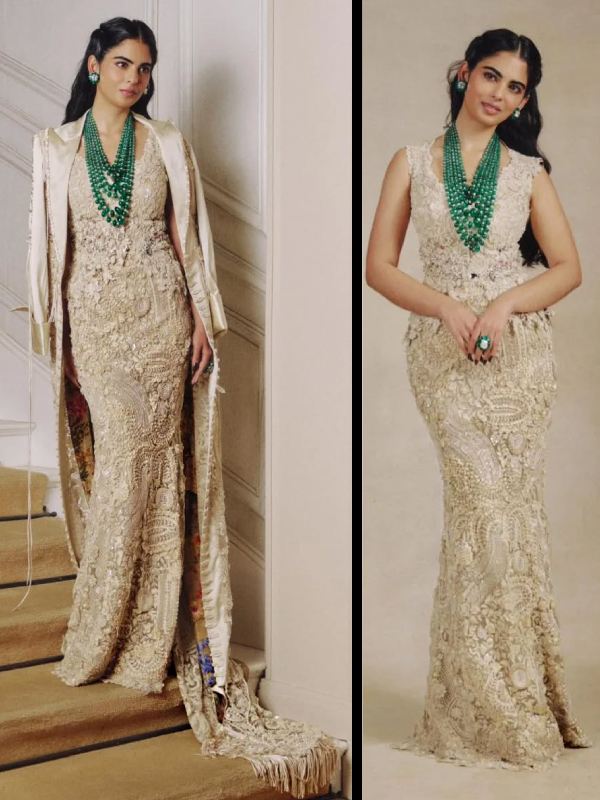 কলকাতার ডিজাইনারের গাউনে নজরকাড়া আম্বানি কন্যা