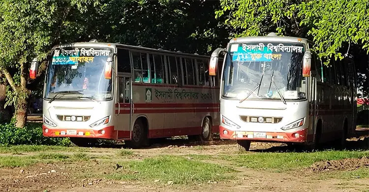 ছাত্রদলের মিছিলে বহিরাগতদের পরিবহনে ইবির ৪ বাস