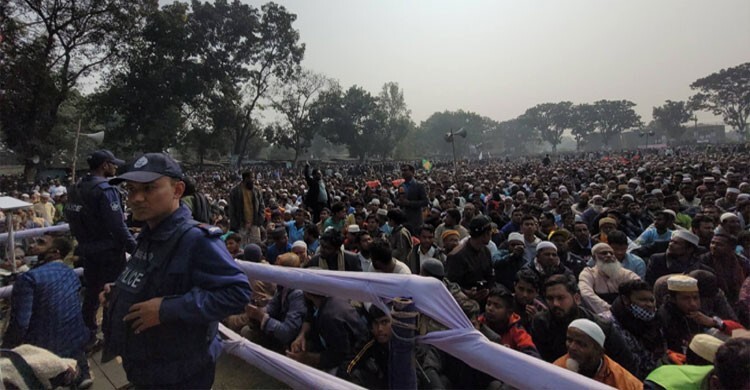 জামায়াত আমিরের সমাবেশ, কানায় কানায় পূর্ণ পঞ্চগড় চিনিকল মাঠ