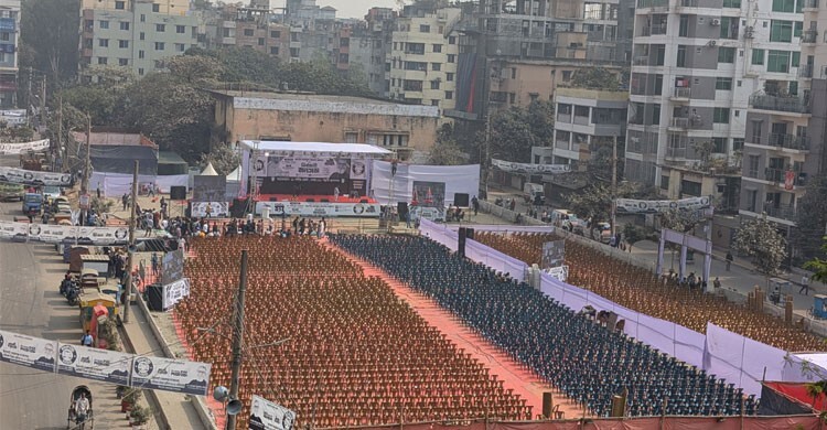 জামায়াত আমিরের জনসভার জন্য প্রস্তুত মিরপুরের লাল মাঠ