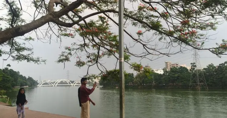 বৈশাখের বিকেলে এক পশলা বৃষ্টি, প্রাণের পরশ হাতিরঝিলে