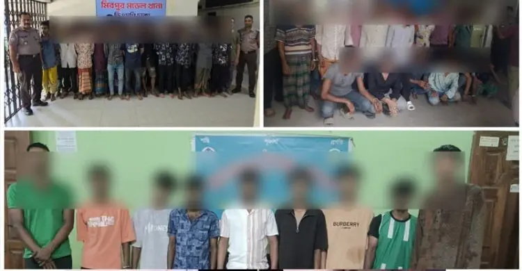 ডিএমপির মিরপুর বিভাগে পুলিশের অভিযানে গ্রেফতার ১৩৬