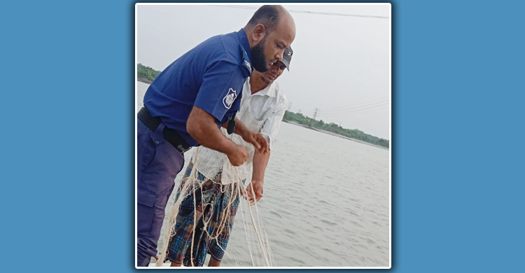 হালদা নদীতে ১ হাজার মিটার জাল জব্দ