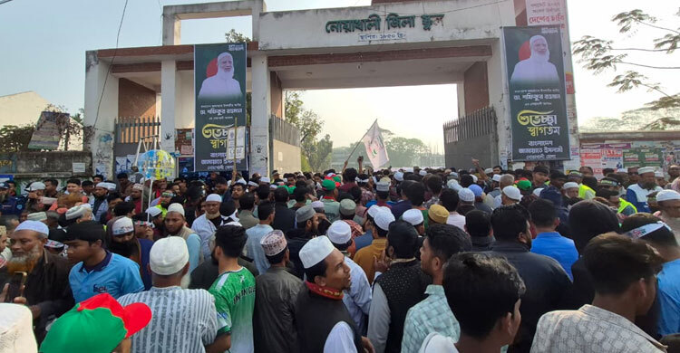 নোয়াখালীতে জামায়াত আমিরের জনসভা কানায় কানায় পূর্ণ