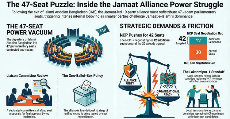 Jamaat-led bloc scrambles for 47 seats after IAB exit