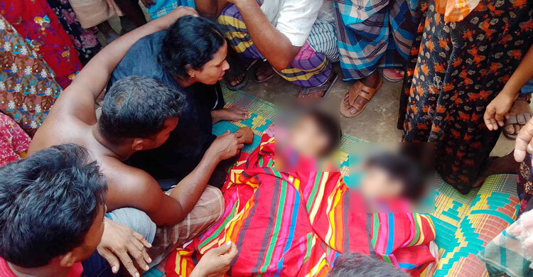 বাড়ির পাশের পুকুরে ডুবে দুই শিশুর মৃত্যু
