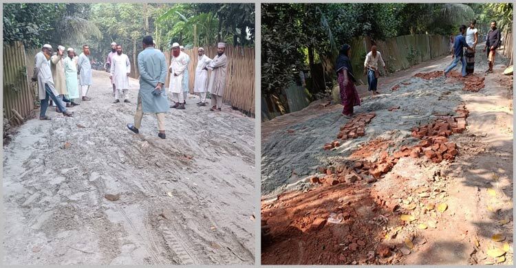 সড়কের বেহাল অংশ মেরামত করলো জামায়াতে ইসলামী