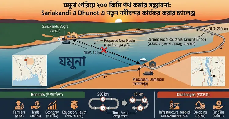 যমুনায় হচ্ছে দুই নদীবন্দর, উত্তরবঙ্গে সুদিনের হাতছানি