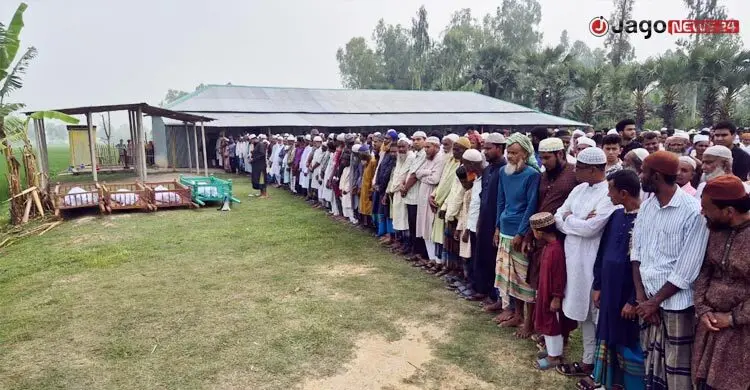 শোকে স্তব্ধ নিশিবাপুর গ্রাম, একসঙ্গে চারজনের জানাজা