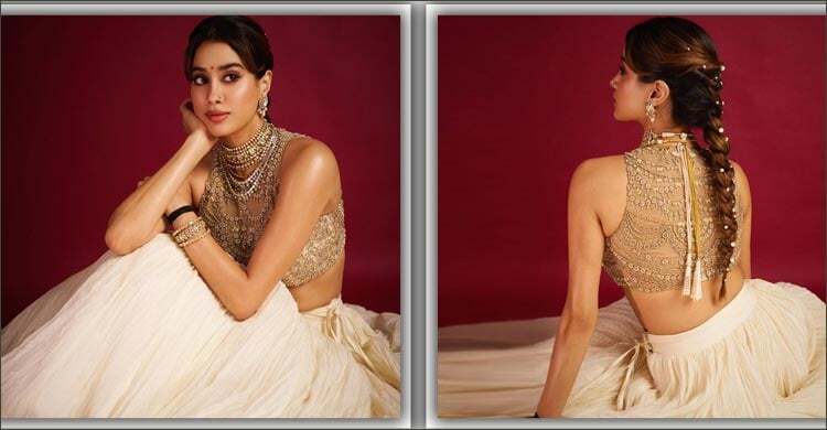 লেহেঙ্গায় রাজকীয় আবেশ, জাহ্নবীর সাজে ঐতিহ্যের জৌলুস