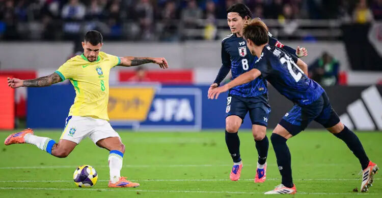 Japan fight back from two goals down to beat Brazil