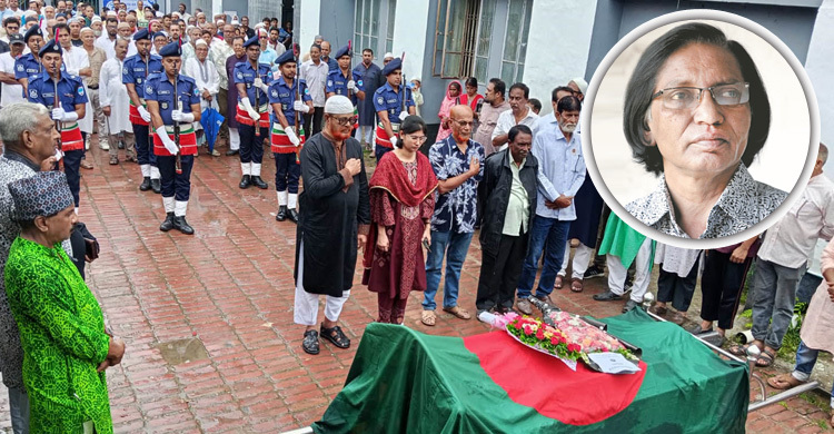প্রবীণ সাংবাদিক বীর মুক্তিযোদ্ধা রুকুনউদ্দৌলাহ্‌র দাফন