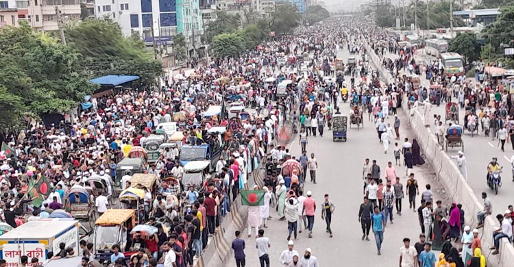 গণঅভ্যুত্থান স্মৃতিতে অগ্নিগর্ভ যাত্রাবাড়ী