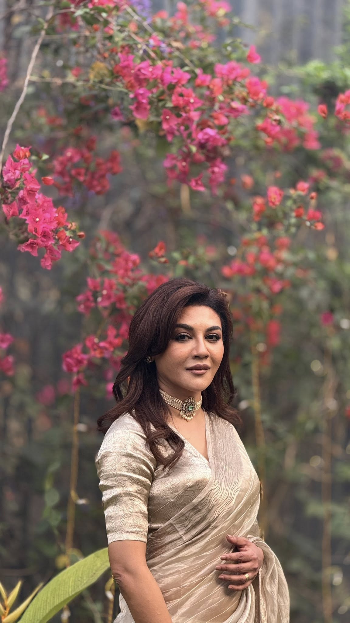 ঈদ ফ্যাশনে জয়ার সিল্ক শাড়ির জাদু