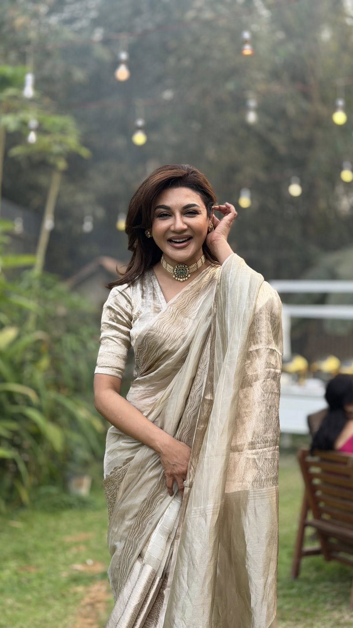 ঈদ ফ্যাশনে জয়ার সিল্ক শাড়ির জাদু