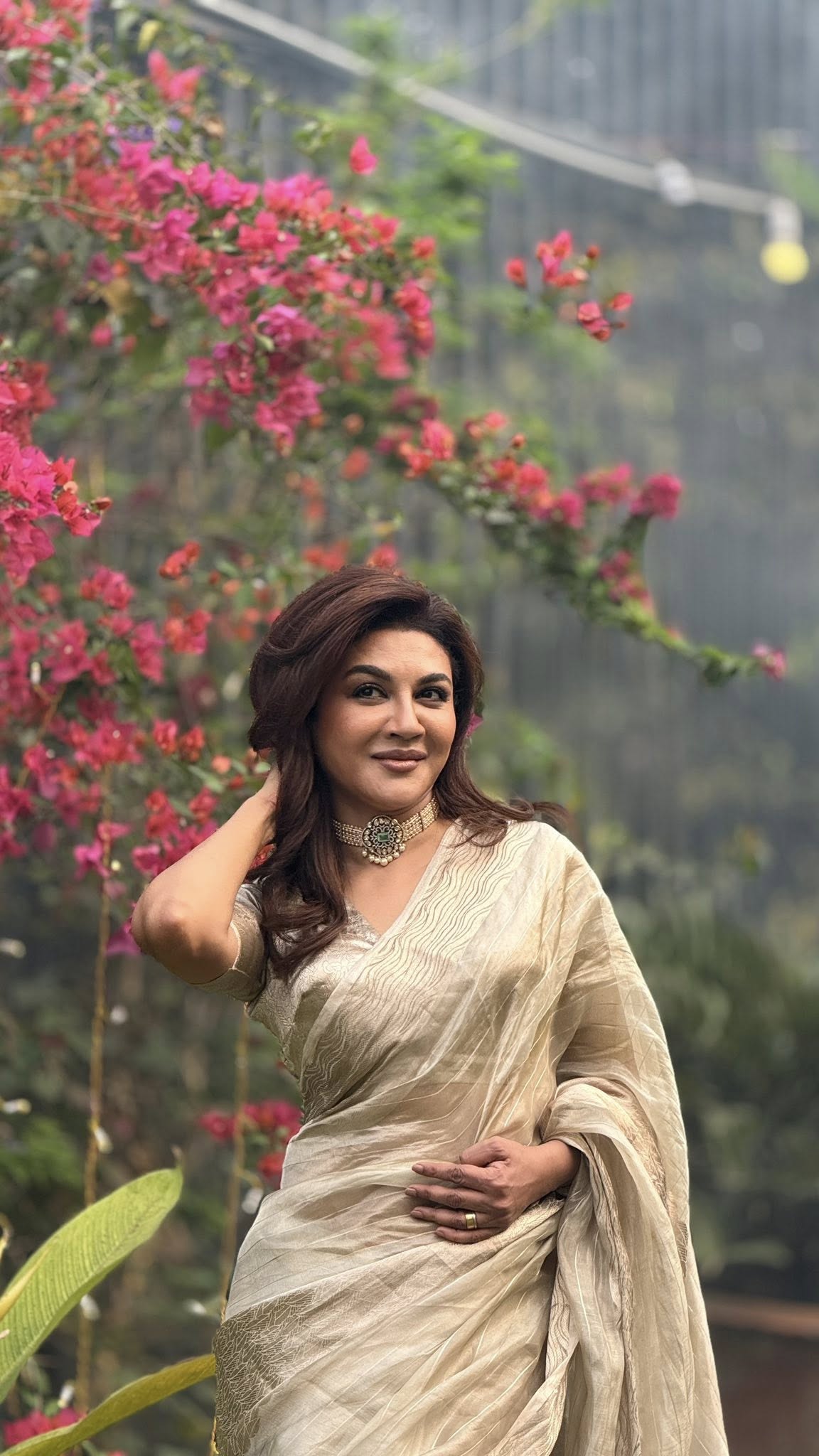 ঈদ ফ্যাশনে জয়ার সিল্ক শাড়ির জাদু