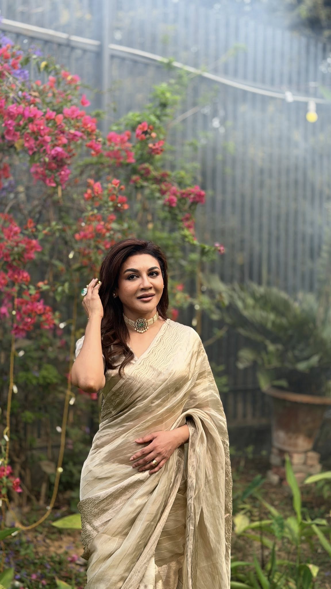 ঈদ ফ্যাশনে জয়ার সিল্ক শাড়ির জাদু