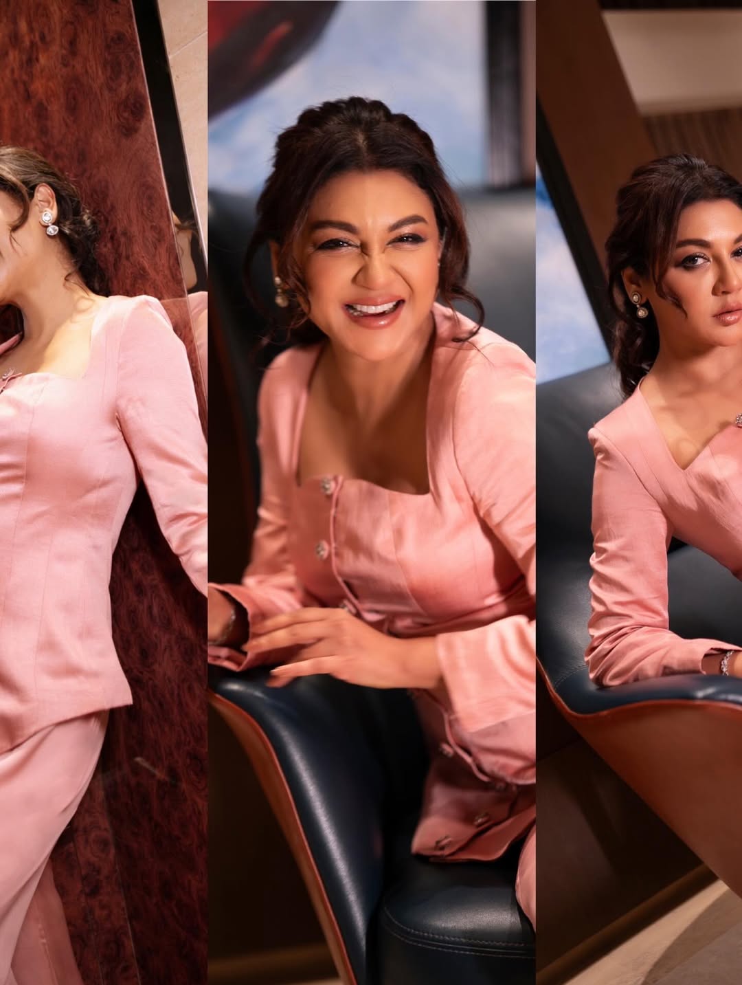 ব্লাশ-পিংকে অনবদ্য জয়া