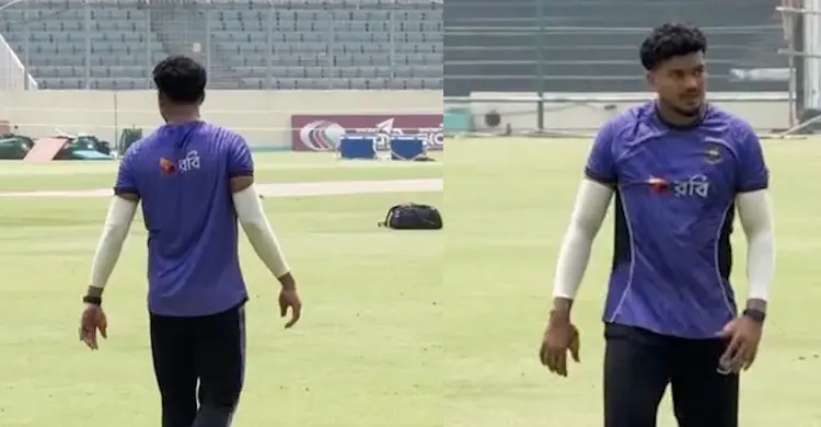 ফিল্ডিং অনুশীলনে তাসকিন আহমেদ