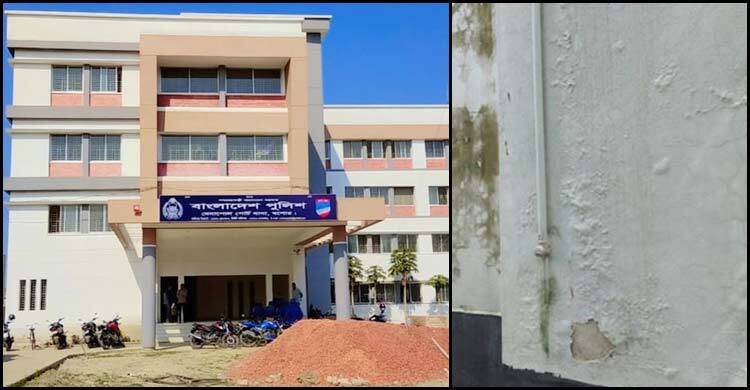 হস্তান্তরের আগেই খসে পড়ছে ৯ কোটির থানা ভবনের পলেস্তারা