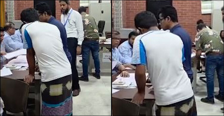 লুঙ্গি পরে ভোট দিলেন জাবি শিক্ষার্থী, ভিডিও ভাইরাল