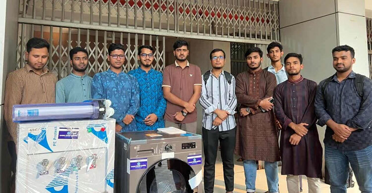 জবির ছাত্রী হলে ওয়াশিং মেশিন ও পানির ফিল্টার স্থাপন করলো শিবির