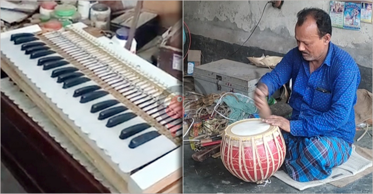 আধুনিক বাদ্যযন্ত্রের দাপটে হারিয়ে যাচ্ছে হারমোনিয়াম-তবলা