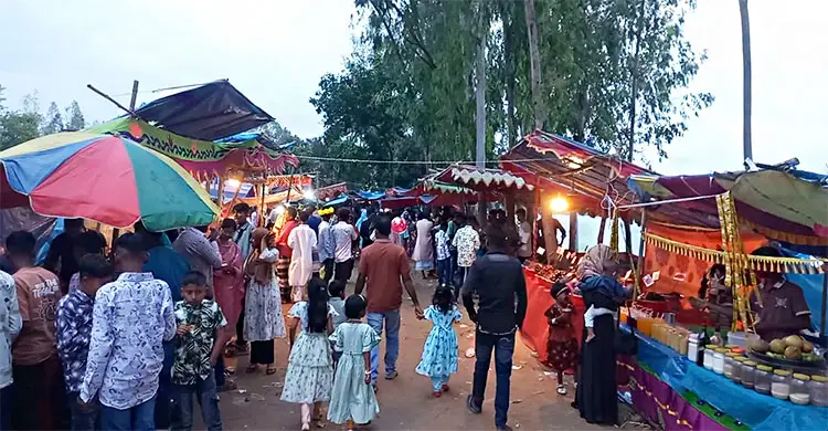 দিঘির প্রবেশমুখে অবৈধ কাউন্টার, ১০০ টাকা করে গুনতে হচ্ছে দর্শনার্থীদের