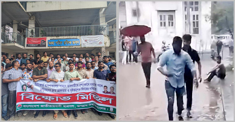 পাথর মেরে হত্যার দৃষ্টান্তমূলক শাস্তির দাবি জবি ছাত্রদলের
