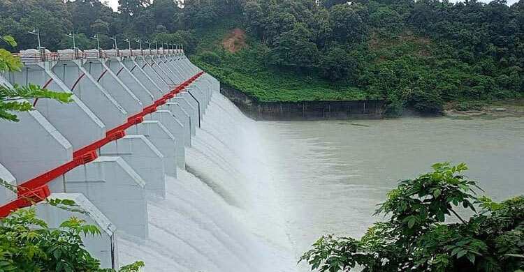 16 gates of Kaptai Dam opened