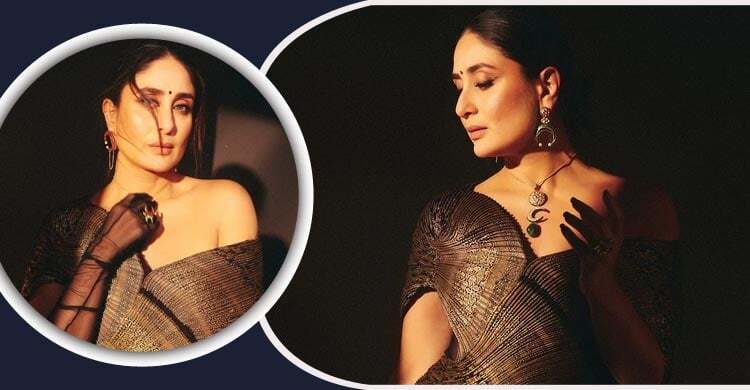 প্রি-ড্রেপড বেনারসিতে কারিনার স্টাইল স্টেটমেন্ট