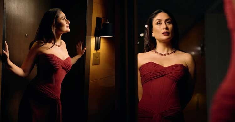 লাল গাউনে আবেদনময়ী কারিনা