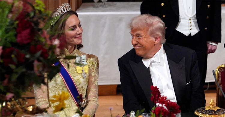 Kate steals the show donning 'Lover's Knot' tiara for Trump banquet