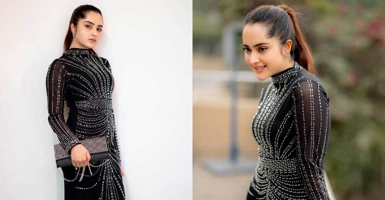 কালো বডিকনে নজরকাড়া কেয়া