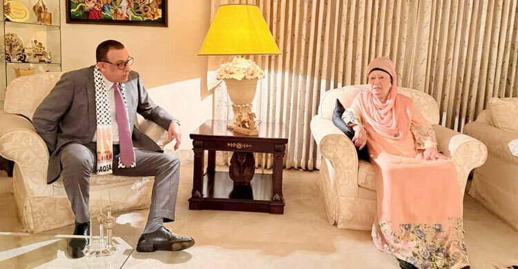 খালেদা জিয়ার সঙ্গে ফিলিস্তিন রাষ্ট্রদূতের বৈঠক