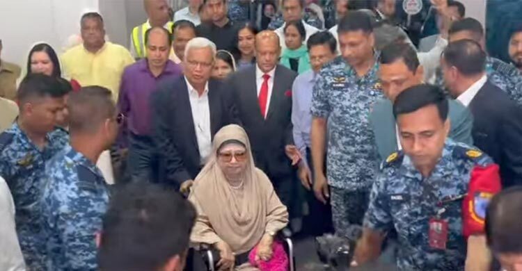 Khaleda returns home after treatment in London