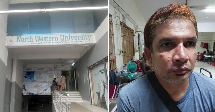 খুলনা নর্থ ওয়েস্টার্ন ইউনিভার্সিটির স্থায়ী ক্যাম্পাসে গুলি
