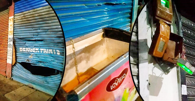 ভৈরবে দুপক্ষের সংঘর্ষে অর্ধশত দোকান ভাঙচুর