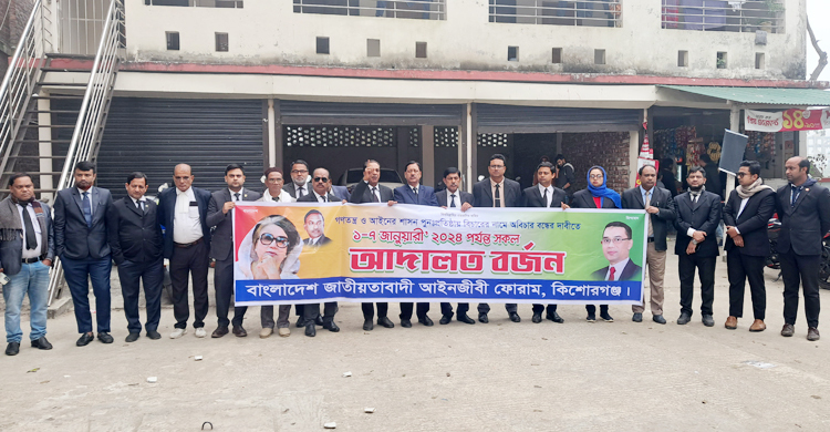 কিশোরগঞ্জে বিএনপিপন্থি আইনজীবীদের আদালত বর্জন