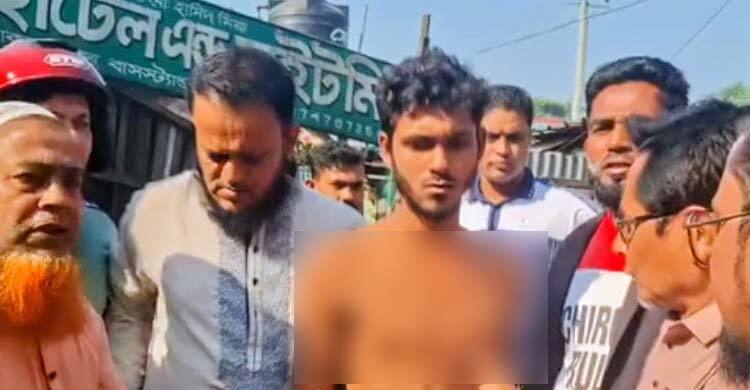 ভৈরবে নাশকতার চেষ্টাকালে জনতার হাতে যুবক আটক