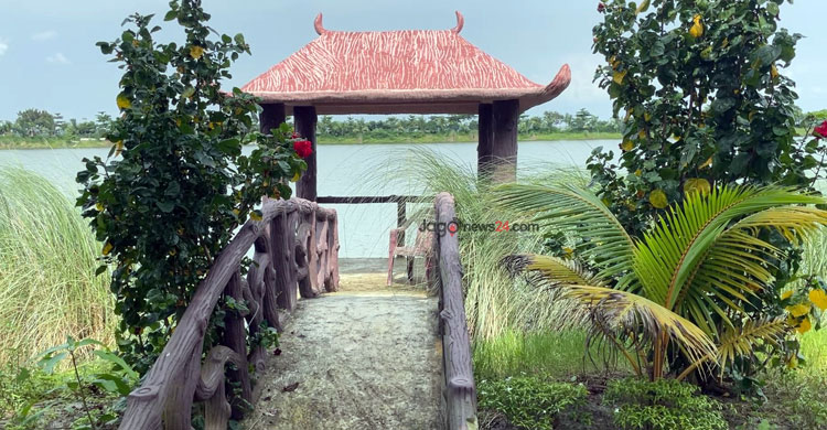সাবেক ডিবি প্রধান হারুন অর রশিদের প্রেসিডেন্ট রিসোর্টের একাংশ। ছবি/জাগো নিউজ