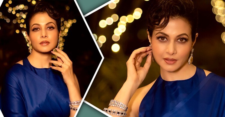 নীলের রাজকীয় আবরণে কোয়েল মল্লিক