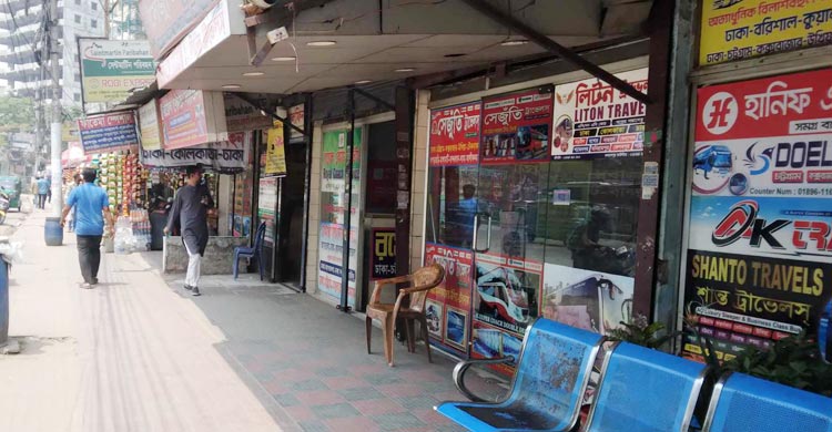 কল্যাণপুরে নেই যাত্রীর চাপ, কাউন্টার ফাঁকা