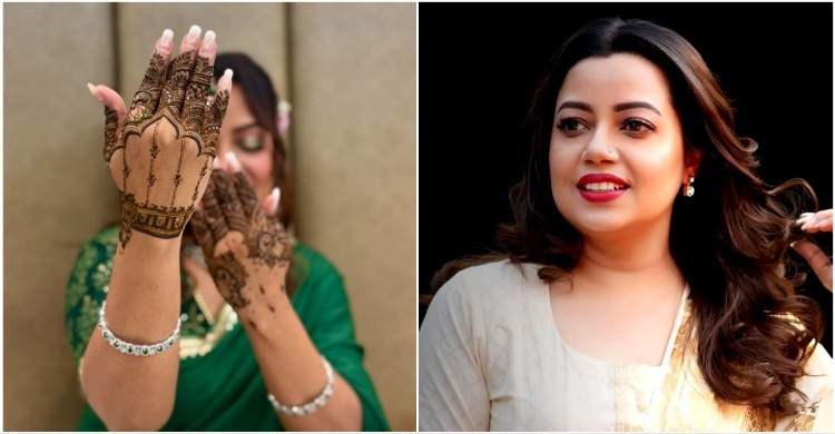 মেহেদিরাঙা হাতের ছবির রহস্য দূর করলেন কনা