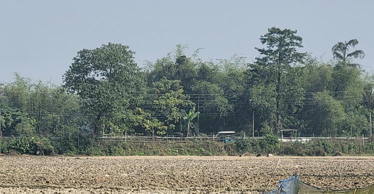 বিজিবির বাধায় পাকা সড়ক নির্মাণের সরঞ্জাম সরিয়ে নিলো বিএসএফ