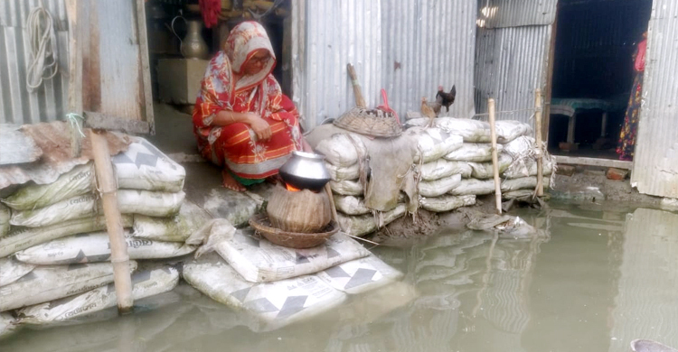 ‘ঘরের বাইরে পানি ভেতরে কাদা, যাই কোনদিকে’