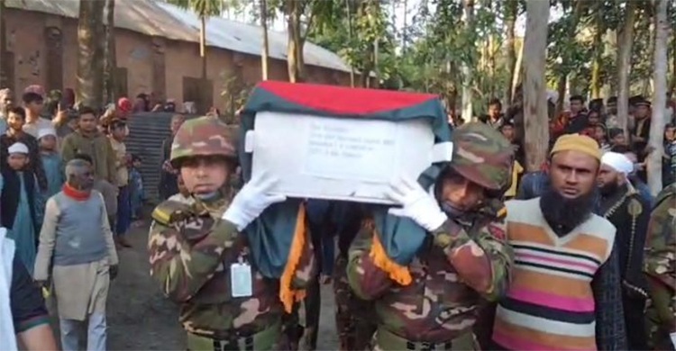 সুদানে নিহত কুড়িগ্রামের দুই শান্তিরক্ষীর দাফন সম্পন্ন