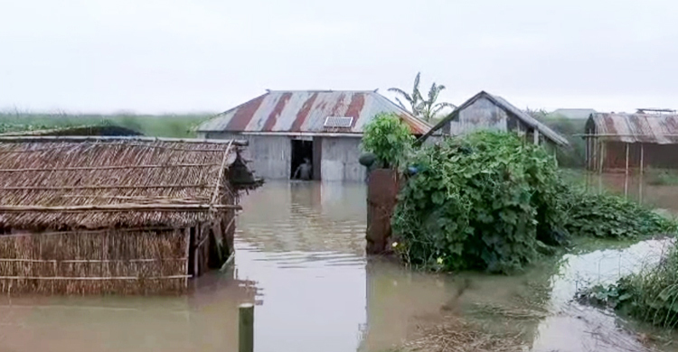 কুড়িগ্রামে ঘরবন্দি হাজারো মানুষ, নদ-নদীর পানি আরও বাড়ছে