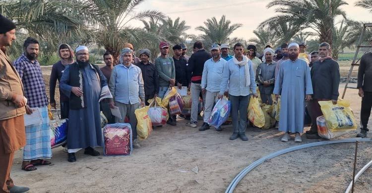 কুয়েতে বাংলাদেশি শ্রমিকদের মাঝে শীতবস্ত্র বিতরণ