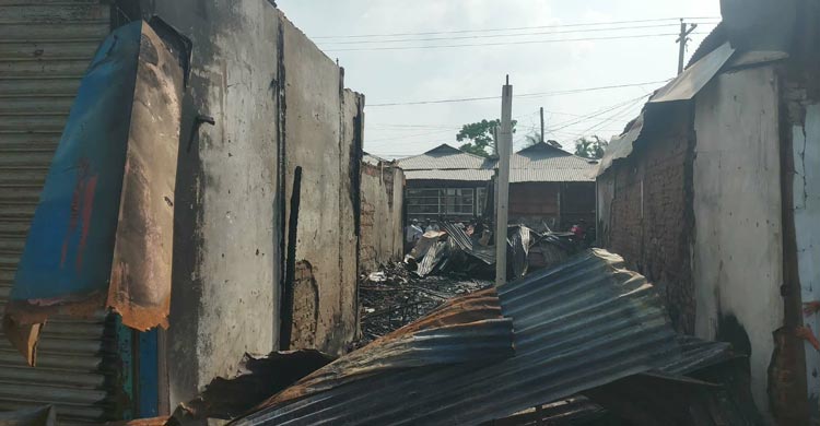 বাজারে আগুন লেগে ৭ দোকান পুড়ে ছাই, ২ কোটি টাকার ক্ষতি